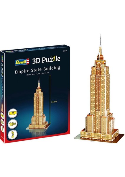 00119 Revell 3D Puzzle Empire State Binası 24 Parça Kız Erkek Çocuk Oyuncak Eğitici Oyuncaklar