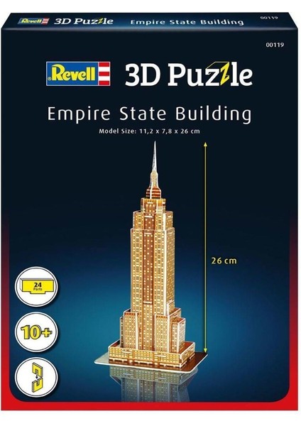 00119 Revell 3D Puzzle Empire State Binası 24 Parça Kız Erkek Çocuk Oyuncak Eğitici Oyuncaklar modelleri