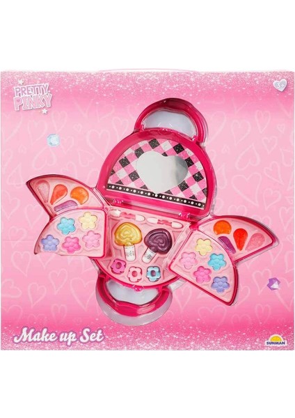 Pretty Pinky 3 Katlı Pembe Çantalı Makyaj Seti Kız Erkek Çocuk Oyuncak Eğitici Oyuncaklar modelleri
