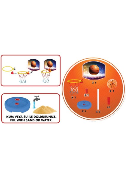 Dede Küçük Ayaklı Basketbol Potası Kız Erkek Çocuk Oyuncak Eğitici Oyuncaklar fırsatları