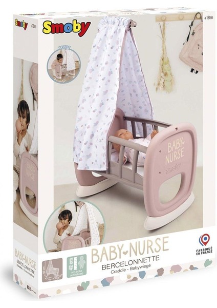 7600220373 Smoby Baby Nurse Oyuncak Bebek Için Sallanan Beşik Oyun Seti +18 Ay Kız Erkek Çocuk Oyunc modelleri