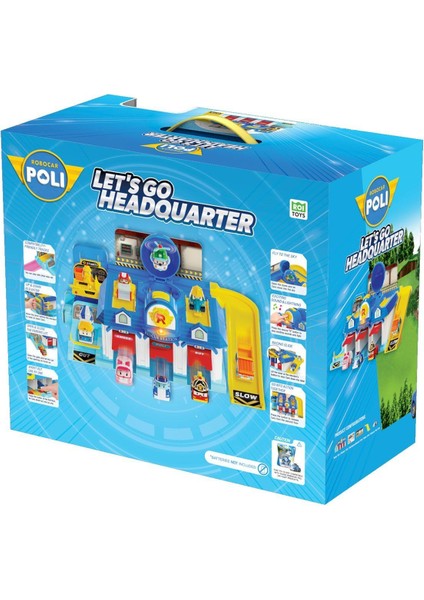 Polı MRT-664 Sesli Robocar Poli Lets Go Ana Merkez Oyun Seti Kız Erkek Çocuk Oyuncak Eğitici Oyuncak modelleri