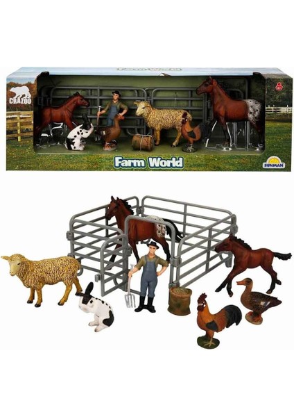 Wild Life Çitli Çiftlik Seti 1ADET Kız Erkek Çocuk Oyuncak Eğitici Oyuncaklar fırsatları