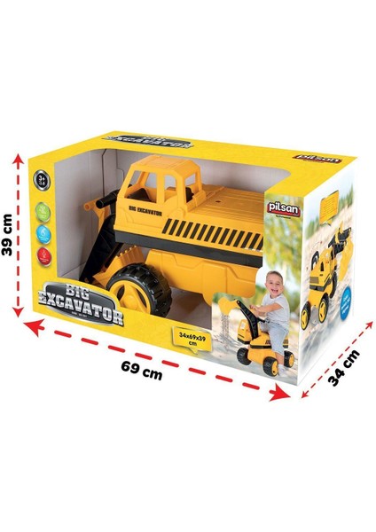 06 207 Big Excavator Kız Erkek Çocuk Oyuncak Eğitici Oyuncaklar