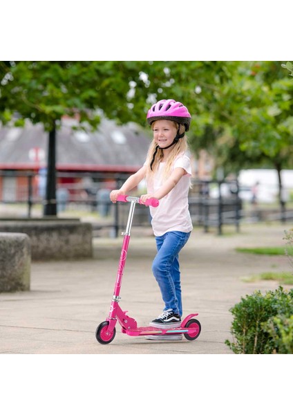 Evo 2 Tekerlekli Flash Işıklı Pembe Scooter Kız Erkek Çocuk Oyuncak Eğitici Oyuncaklar