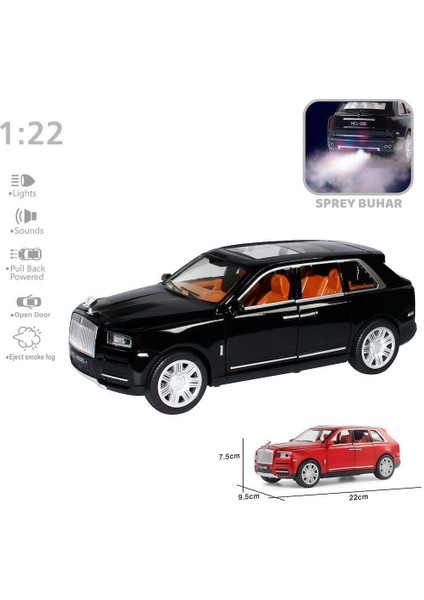 HCL-506A Çek Bırak 1:22 Sesli ve Işıklı Buharlı Rr-Lüx Metal Jeep Kız Erkek Çocuk Oyuncak Eğitici Oy