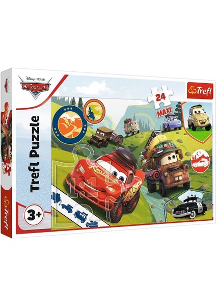 PUZZLE-14352 Maxi Disney Cars 3 24 Parça Çocuk Puzzle Kız Erkek Çocuk Oyuncak Eğitici Oyuncaklar