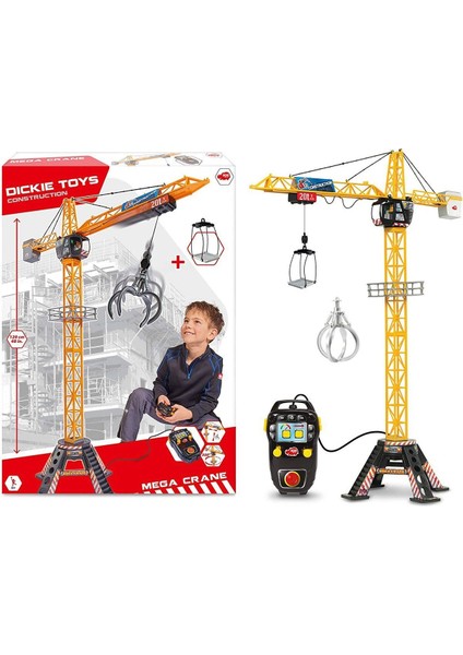 Dickie Hareketli Mega Vinç Kule 120CM Kız Erkek Çocuk Oyuncak Eğitici Oyuncaklar fırsatları