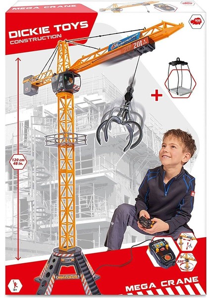 Dickie Hareketli Mega Vinç Kule 120CM Kız Erkek Çocuk Oyuncak Eğitici Oyuncaklar indirimleri