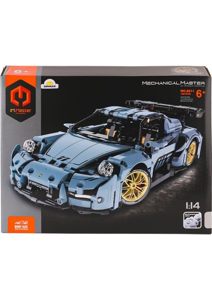 98811 Imm Mekanik Master Süper Araba 1:14 Blokları 1221 Parça Kız Erkek Çocuk Oyuncak Eğitici Oyunca