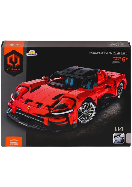 9812 Imm Mekanik Master Blokları Süper Araba 1:14 1131 Parça Kız Erkek Çocuk Oyuncak Eğitici Oyuncak