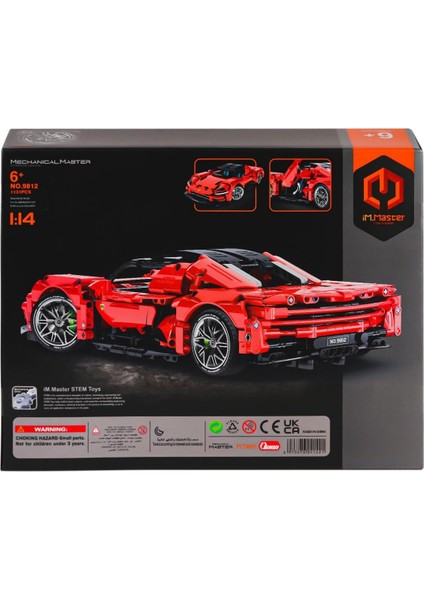 9812 Imm Mekanik Master Blokları Süper Araba 1:14 1131 Parça Kız Erkek Çocuk Oyuncak Eğitici Oyuncak fiyatları