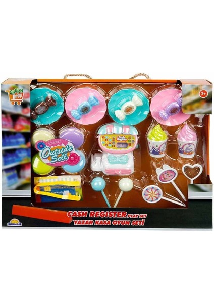 2570 Mini Yazar Kasalı Alışveriş Seti -Sunman Kız Erkek Çocuk Oyuncak Eğitici Oyuncaklar