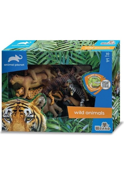 SH-D58011 Vardem Kutulu 10 Parça Vahşı Hayvan Seti Kız Erkek Çocuk Oyuncak Eğitici Oyuncaklar fiyatları