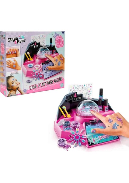 Style 4 Ever Tırnak ve Dövme Stüdyosu Kız Erkek Çocuk Oyuncak Eğitici Oyuncaklar