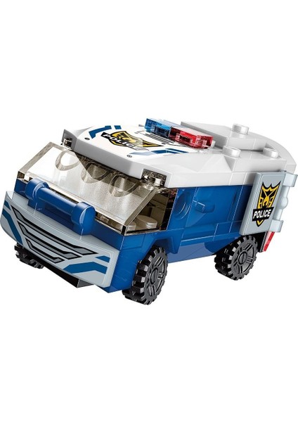 KP-41104 Keepley Polis Araçları Blok Seti -Vagon Life Kız Erkek Çocuk Oyuncak Eğitici Oyuncaklar