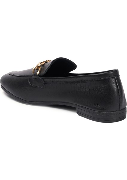 Siyah Loafer Hakiki Deri Kadın Ayakkabı modelleri