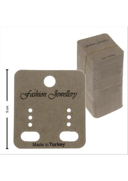 Techmrt Klıpsli 3 Delikli Küpe Kartı-Kahverengi fiyatları