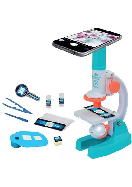 Mikroskop Set 100/450/900X 44 Parça Kız Erkek Çocuk Oyuncak Eğitici Oyuncaklar