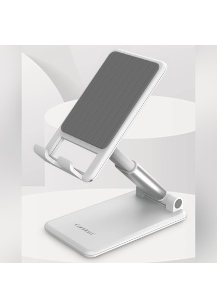 EH101 Katlanabilir Masaüstü Telefon Tablet Tutucu Beyaz