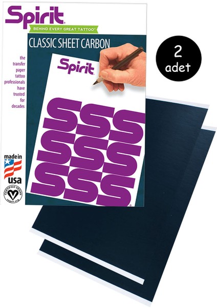 Dövme Transfer Kağıdı El Çizimi - 2 Adet - Sipirit Classic Sheet Carbon