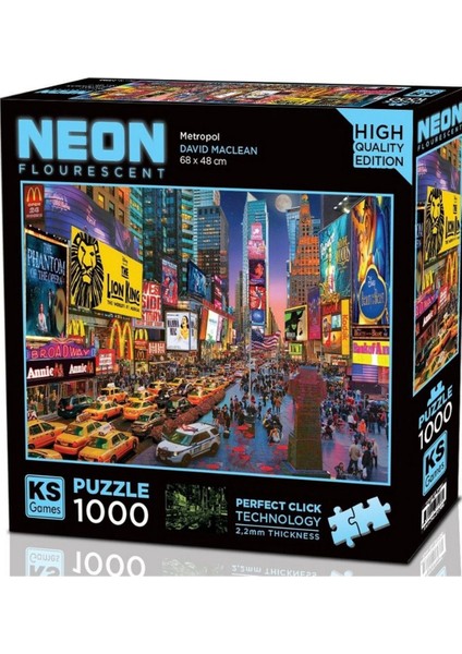 Ks Games Neon Metropol Puzzle 1000 Parça 20766 Kız Erkek Çocuk Oyuncak Eğitici Oyuncaklar