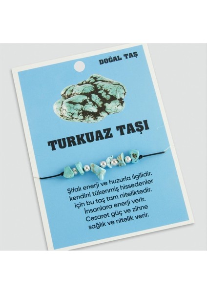 Turkuaz Doğaltaşlı Ip Bileklik fiyatları