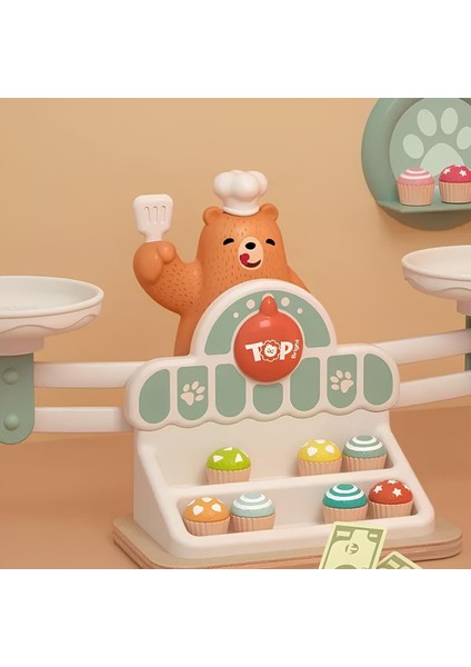 3905 Sun-Ahşap Manyetik Terazi Alışveriş Oyunu Kız Erkek Çocuk Oyuncak Eğitici Oyuncaklar