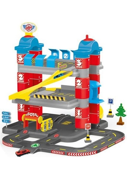 Dolu 3 Katlı Otopark Oyun Seti Kız Erkek Çocuk Oyuncak Eğitici Oyuncaklar