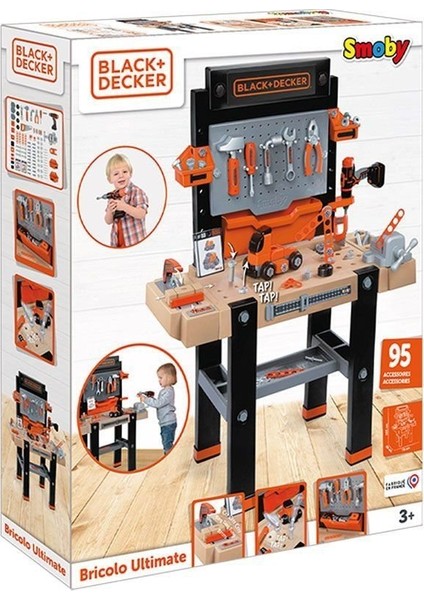 7600360730 Black Decker Bricolo Ultimate Çalışma Tezgahı Kız Erkek Çocuk Oyuncak Eğitici Oyuncaklar