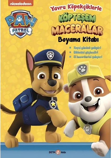 Paw Patrol Köpteşem Maceralar Boyama Kitabı Kız Erkek Çocuk Oyuncak Eğitici Oyuncaklar