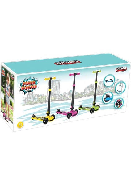 07354 Power Scooter ( Kırmızı) Kız Erkek Çocuk Oyuncak Eğitici Oyuncaklar