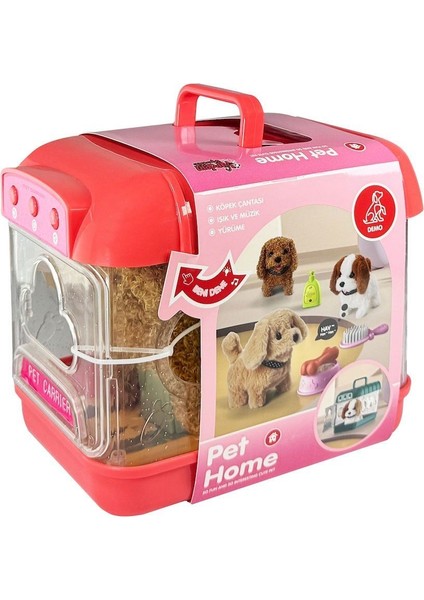 JND-6806 Hareketli Köpek ve Işıklı Sesli Şeffaf Kafes Seti -Vardem Oyuncak Kız Erkek Çocuk Oyuncak E fiyatları