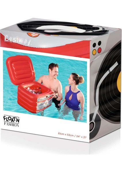 Bestway Retromusic Portatif Şişme Buzdolabı 31 Litre Kız Erkek Çocuk Oyuncak Eğitici Oyuncaklar