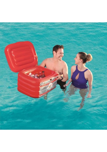 Bestway Retromusic Portatif Şişme Buzdolabı 31 Litre Kız Erkek Çocuk Oyuncak Eğitici Oyuncaklar