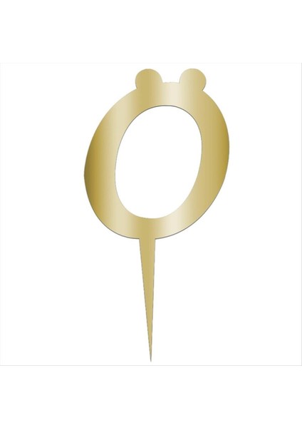 Techmrt Sarı Renkli Harf Pasta ve Kek Pleksi-Ö