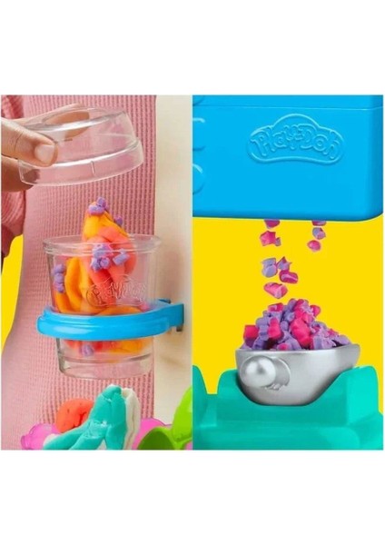 G0028 Play-Doh Gökkuşağı Dondurma Makinesi Oyun Seti+3 Yaş Kız Erkek Çocuk Oyuncak Eğitici Oyuncakla modelleri