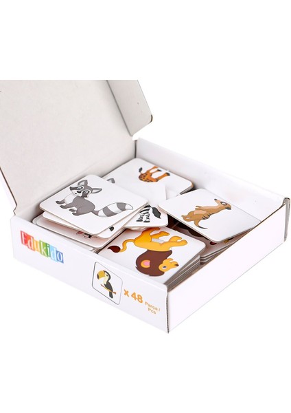 EDU-2010 Hafıza Oyunu Neşeli Hayvanlar Kız Erkek Çocuk Oyuncak Eğitici Oyuncaklar fiyatları