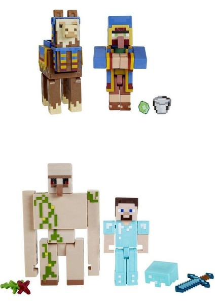 GTT53 Minecraft 3.25INCH-8.25CM Figürler - Ikili Paket Kız Erkek Çocuk Oyuncak Eğitici Oyuncaklar indirimleri