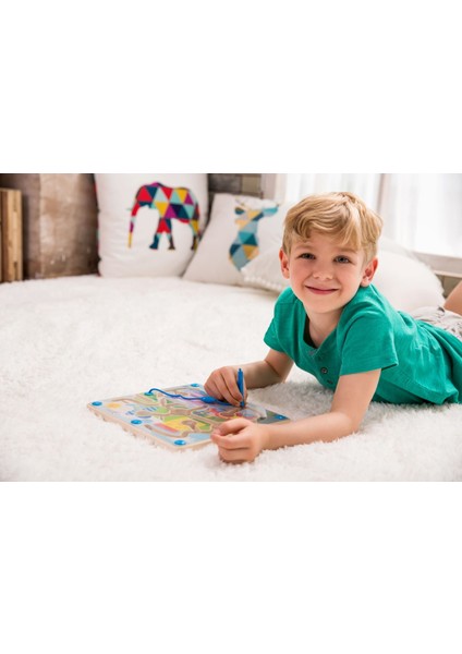 Classic World Ahşap Mıknatıslı ve Boncuklu Labirent Bulmaca Kız Erkek Çocuk Oyuncak Eğitici Oyuncakl fırsatları