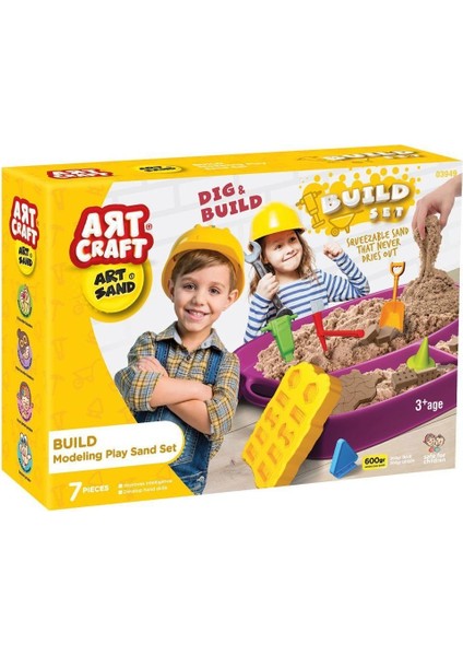 03949 Artsand Inşaat Kum Seti 600 gr Kız Erkek Çocuk Oyuncak Eğitici Oyuncaklar fiyatları