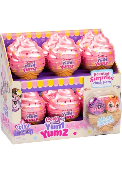 CKE05000 Cookeez Makery Yum Yumz Dondurma Ikili Paket Kokulu Peluş Kız Erkek Çocuk Oyuncak Eğitici O