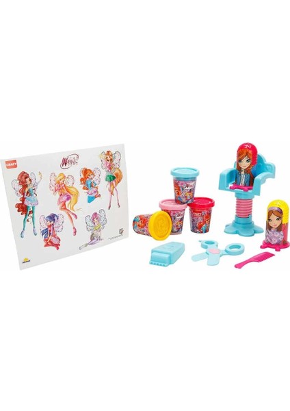 Crafy Winx Sihirli Salon Oyun Hamur Seti 15 Parça Kız Erkek Çocuk Oyuncak Eğitici Oyuncaklar
