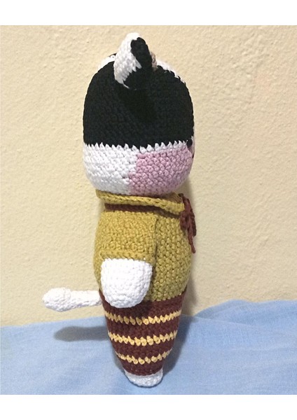 Amigurumi Tarzı El Örmesi (%60 Pamuk-%40 Akrilik Ip) Pijamalı Tosun Tığ Işi Oyuncak fiyatları