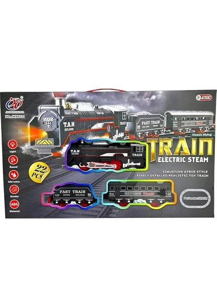 Kutulu 22 Parça Pilli Tren Kız Erkek Çocuk Oyuncak Eğitici Oyuncaklar fiyatları