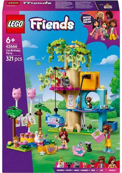 LEGO Friends Kedi Doğum Günü Partisi ve Ağaç Ev 42666 Kız Erkek Çocuk Oyuncak Eğitici Oyuncaklar fırsatları