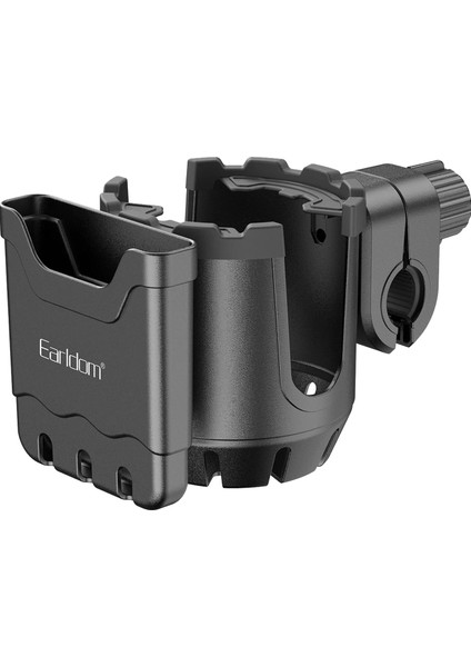 EH293 Motosiklet Için Ayarlanabilir 2 In 1 Telefon ve Şişe Tutucu Siyah