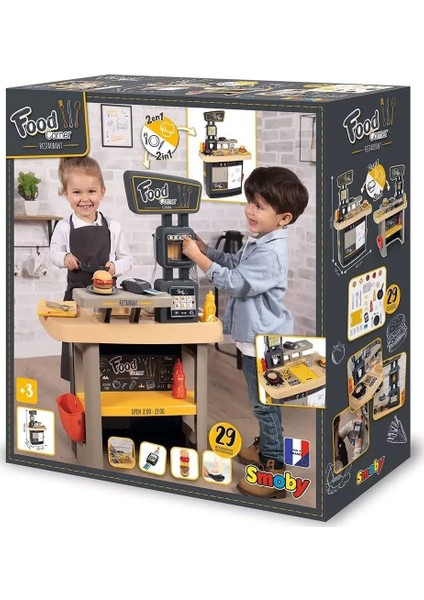 760031091 Smoby Food Corner Restoranı Kız Erkek Çocuk Oyuncak Eğitici Oyuncaklar
