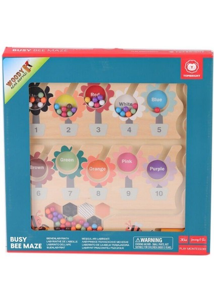 5285 Sun- Tahta Oyunlar Manyetik Meşgul Arı Labirenti Kız Erkek Çocuk Oyuncak Eğitici Oyuncaklar