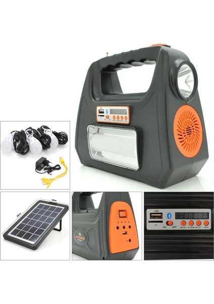 RT-901BT Solar Kamp Lambası Acil Durum Işığı Şarjlı